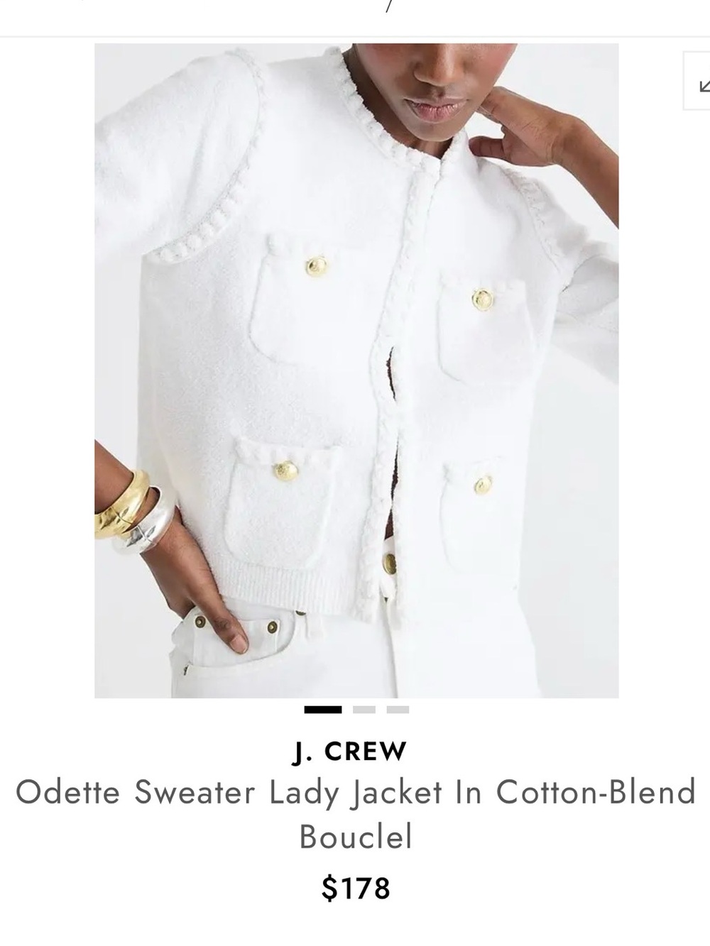 J.Crew Odette Sweater Lady Jacket